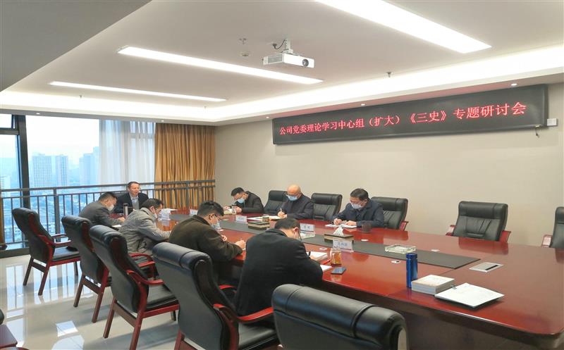 蜀鑫房产公司党委召开理论学习中心组（扩大）聚会开展“三史”专题学习