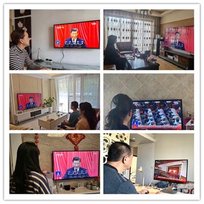 热烈庆祝中国共产党第二十次天下代表大会胜利召开——地矿集团全体职工收听收看开幕会_红色堡垒_党建群团_尊时凯龙有限责任公司