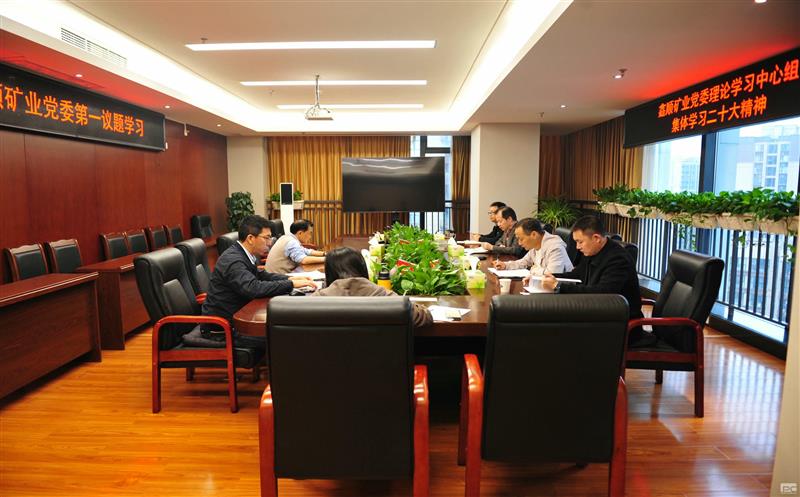 鑫顺矿业党委理论学习中心组聚会深入学习党的二十大精神