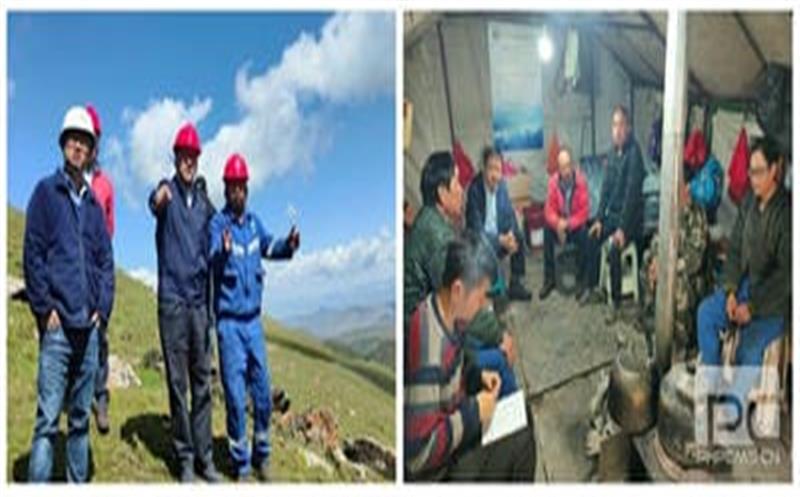 慰问一线员工，，，解决施工难题