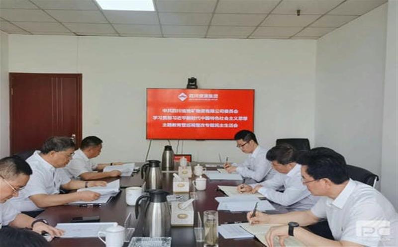 四川省地矿物资有限公司党委召开学习贯彻习近平新时代中国特色社会主义头脑主题教育暨巡视整改专题民主生涯会