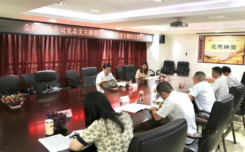 金核地勘公司党总支组织召开主题教育暨巡视整改专题民主生涯会