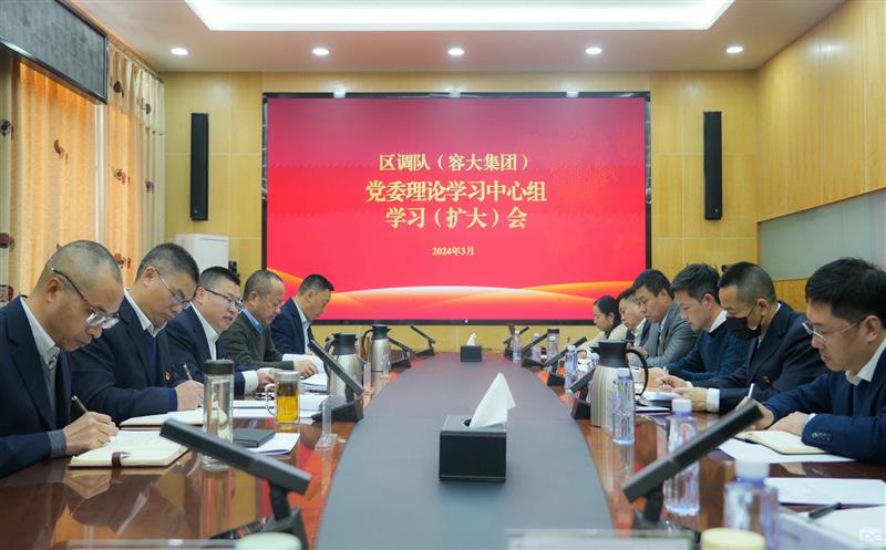 区调队（容大集团）召开党委理论学习中心组学习（扩大）会