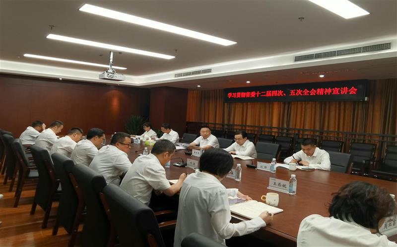 集团向导赴地勘院宣讲省委十二届四次、五次全会精神